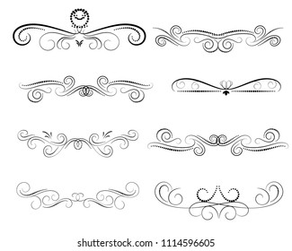 Set of decorative florish dividers, borders