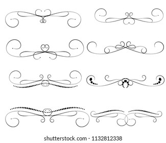 Set of decorative florish dividers, borders