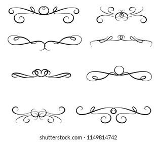 Set of decorative florish dividers, borders