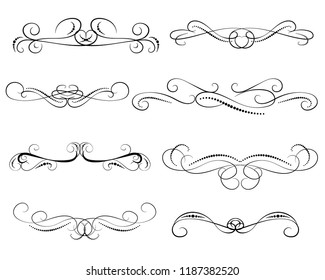 Set of decorative florish dividers, borders