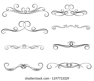 Conjunto de separadores floridos decorativos, bordes