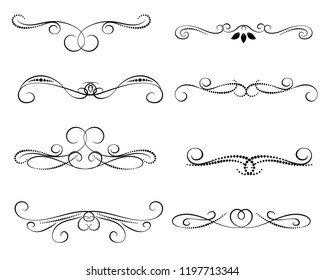 Set of decorative florish dividers, borders
