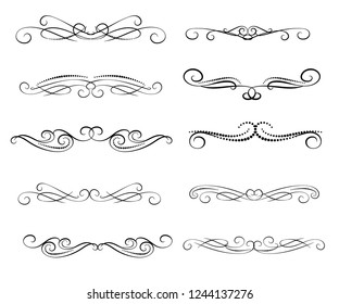 Set of decorative florish dividers, borders