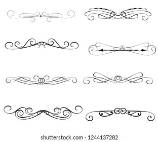 Set of decorative florish dividers, borders
