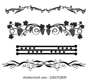 Set of decorative florish dividers, borders