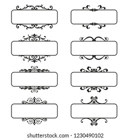 Set Of Decorative Florish Frames 
