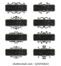 Set of decorative florish grunge frames 