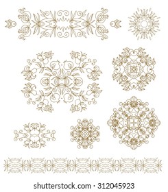 Set of decorative flourish elements