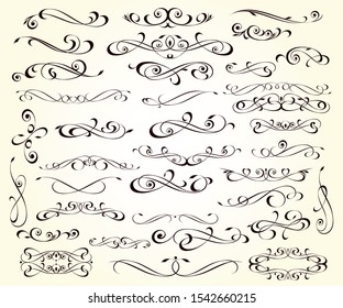 Set of decorative flourish elements for your projects.