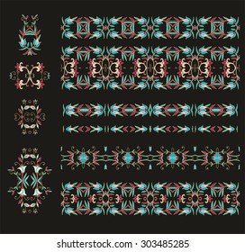 Set of decorative flourish ribbons