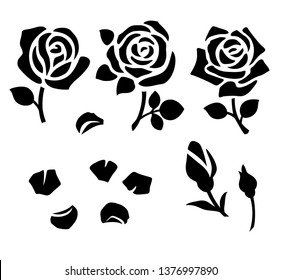 Rose Silhouette Royalty Free SVG, Cliparts, Vectors, and Stock  Illustration. Image 47438251.
