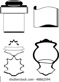  Set of decorative frame and design element