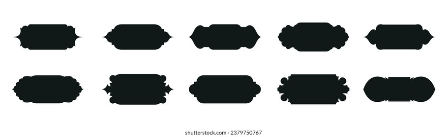 Set of decorative frame. Vintage frames isolated on white background. Label and badges shape collection.