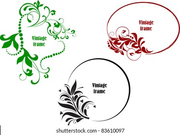 set of decorative frames for design
