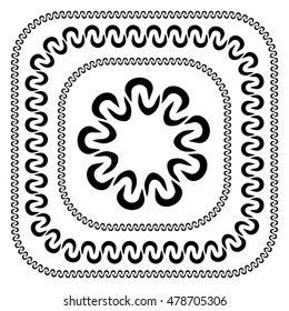 Set of decorative frames in different sizes.
