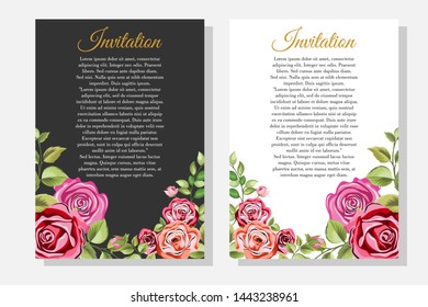 set of decorative frames with floral and leaves ornament
