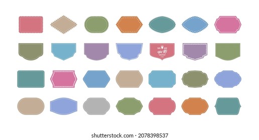 Set of decorative frames, labels, tags. Decorative frames of different shapes for your design. Vector illustration on white background.