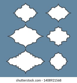 Set of decorative frames. Simple flat vector illustration.