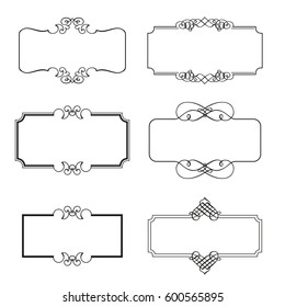 Set of decorative frames vector illustration