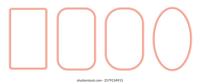 Set of decorative frames with wavy lines and patterns. Trendy vintage fancy frames for wedding invitations, birthday cards, prints.