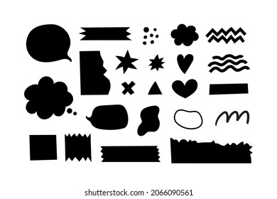 Set of decorative geometric elements vector illustration