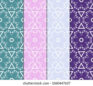 Set of Decorative geometric ornament. seamless pattern. vector illustration. for interior design, wallpaper, invitation