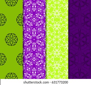 set of Decorative geometric ornament. seamless pattern. vector illustration. for interior design, wallpaper, invitation