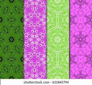 set of Decorative geometric ornament. seamless pattern. vector illustration. for interior design, wallpaper, invitation