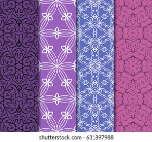 set of Decorative geometric ornament. seamless pattern. vector illustration. for interior design, wallpaper, invitation