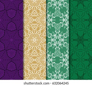 set of Decorative geometric ornament. seamless pattern. vector illustration. for interior design, wallpaper, invitation