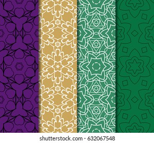 set of Decorative geometric ornament. seamless pattern. vector illustration. for interior design, wallpaper, invitation