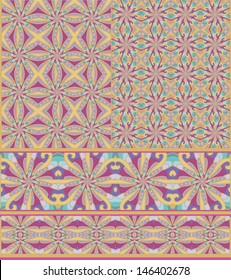Set of decorative geometric patterns