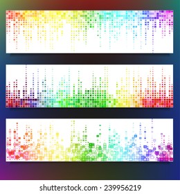 Set of decorative horizontal banners for your design