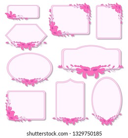 set of decorative isolated frames vector