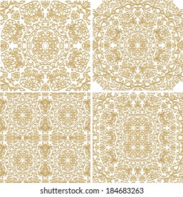 Set of decorative laced patterns