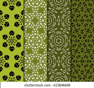 set of decorative line geometric ornament. seamless vector illustration. texture for design, wallpaper, invitation card, banner, fabric .