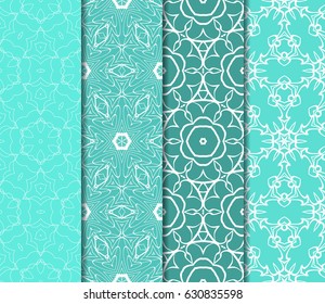 set of decorative line geometric ornament. seamless vector illustration. texture for design, wallpaper, invitation card, banner, fabric .
