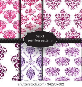 Set of decorative luxury seamless patterns 