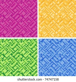 Set decorative multi-colored abstract geometrical a background