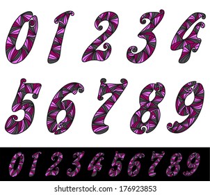 set of decorative numbers, design elements