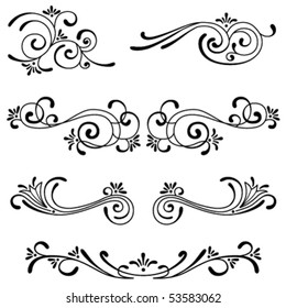 Set of decorative ornament