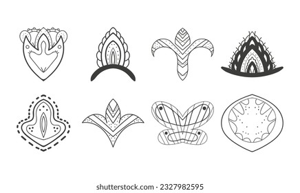 set of decorative ornament elements for design
