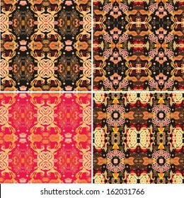 Set of decorative ornamental patterns