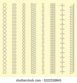 Set of decorative, ornamental and vintage borders for for design cards, brochures, books, business cards, invitations.
