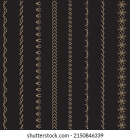 Set of decorative, ornamental and vintage borders for for design cards, brochures, books, business cards, invitations, certificates, diplomas.