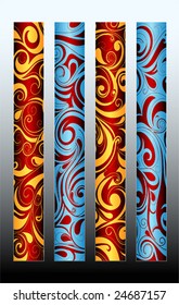 Set of decorative ornaments