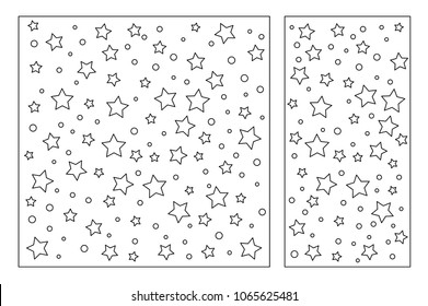Set decorative panel laser cutting. wooden panel. Elegant modern geometric abstract holiday pattern. Stencil. Ratio 1:2; 1:1. Vector illustration.