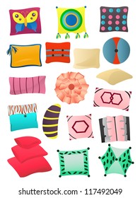 A set of decorative pillows, vector illustration