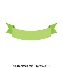 Set of decorative ribbon banners isolated on white