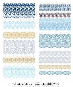 Set of decorative ribbons